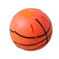 Balle jouet pour chien orange pliable motif basketball avec fonction frisbee pour le plein air - Style Mini Basket-ball / Orange Noir