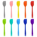 Lot de 10 spatules en silicone colorées avec manches en forme de patte pour animaux - Spatule / Gris