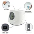 White automatic dog ball launcher with adjustable distance control panel - Dark Mist Grey ETPU