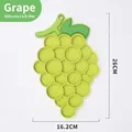 Tapis de léchage en silicone vert en forme de raisin pour chiens et chats, alimentation lente - Tapis d'alimentation lente raisins verts / 26*16.2cm / Vert