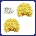Housses en peluche jaune en forme d'oursin pour balle sautante de 67mm, lot de 2 - Housse Oursin / 67mm (Lot de 2) / Jaune