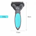 Ergonomischer Tierhaarentferner für Hunde und Katzen, Höhe 16 cm und Breite 7,5 cm - Groß (F31) / Blau