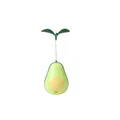 Avocado-shaped tumbler cat toy and treat dispenser with interactive teaser spring - 80x80x107mm / Avocado Green