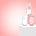 Macaron-rosa LED-Krallenschere für Haustiere mit Blutlinien-Licht für Katzen und Hunde - MINI LED Modell (Kirschrosa)