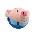 Balle bondissante interactive en peluche cochon pour animaux avec son et vibration - Version de Charge Anglaise / Cochon Bleu