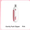Professioneller pinker LED-Haustier-Nagelknipser mit Spritzschutz und Einstellungen - Push-Push Knipser (Kirschrosa)