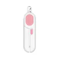 Ergonomischer rosa-weißer LED-Tiernagelknipser für Katzen mit Sicherheitsverschluss - Arbeitssparender Knipser (Kirschrosa)