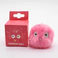Rosa flauschiger zwitschernder Katzenball mit der dazugehörigen petgravity Geschenkbox - EVA Zwitscherball / Rosa (Vogel-Sound)