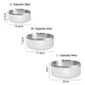 Double-walled white stainless steel pet bowl available in small, medium and large sizes - 64oz / White