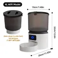 Slimme 4L WiFi automatische voerbak in wit met app-bediening en afmetingen voor honden - 4L Slimme Voederbak / WiFi Versie / Wit (ABS Kom)