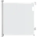 White retractable indoor safety gate for baby and pets with mesh stair protection - No-Drill Model (021) / White / 86x180cm