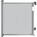 Grey retractable baby safety gate with breathable mesh for stairs and indoor doorways - No-Drill Model (021) / Gray / 86x180cm