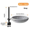 Graues atmungsaktives Mesh-Katzenbett für den Schreibtisch mit 360°-Metallständer - Doppelseitiges Air Mesh / 39x39CM / Grau