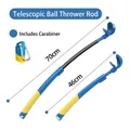 Lanceur de balles rétractable pour animaux avec mousqueton longueur de 46cm à 70cm bleu - Bâton Lanceur Rétractable (Avec Mousqueton) / Emballage en boîte