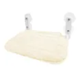 Gemütliche cremefarbene Plüsch-Katzenfensterhängematte mit starken Saugnäpfen zum Sonnenbaden - Faltbarer Plüsch-Stil / 30x52cm / Beige