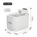 Reinweißer kabelloser automatischer Trinkbrunnen für Haustiere mit Smart-Sensor - Kabellose Wasser-Elektro-Trennung (Inkl 1 Filter) / Intelligenter Sensor 2000ML / Reinweiß