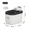 Automatischer kabelloser Haustier-Wasserbrunnen mit leiser Pumpe in Schwarz und Weiß - Kabellose Wasser-Elektro-Trennung (Inkl 1 Filter) / Intelligenter Sensor 2000ML / Schwarz Weiß