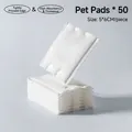 Disposable bird diaper pads, 5x6cm ultra-absorbent white liners for pet parrot hygiene - 4# Cockatiel / 50 Pieces