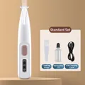 Professional white pet paw trimmer set including cleaning brush, oil, and USB cable - F5 Standard Set / White