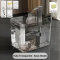 Vollständig transparenter leiser automatischer Haustier-Trinkbrunnen für Hunde - Plug-in Silent Dry-Burn Protection (Incl 1 Filter) / Circulation Water 1.5L / Vollständig transparent