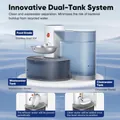 Variante des kabellosen Tierbrunnens mit dualem Tanksystem und Edelstahlschüssel - Gravity Water Dispenser Stainless Steel Bowl 3L / Cordless (Water-Electric & Pure-Dirt Separation)