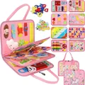 Borsa in feltro rosa con alfabeto e strumenti di apprendimento interattivi per bambini - Pink Unicorn (Style 4) / 22x28cm