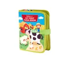 Colorful farm themed felt busy book for toddlers with animal learning activities - Style 1 (hahaland) / 20x20cm