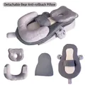 Juego de cojines de lactancia antireflujo para recién nacidos con diseño de oso desmontable - Oso Estilo Desmontable / Almohada y Soporte para Pies en U