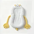Portable bear-shaped baby nest with long soothing arms made of soft white minky fabric - White Yellow Bear No-Patting Style / Vacuum Boxed