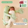 CPC-zertifiziertes Baby-Beruhigungs-Dinosaurier-Plüschtier mit Klopf- und Wärmefunktion - Dinosaurier-Stil / Rote Bohnenfüllung / Grün