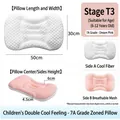 Almohada ergonómica rosa para niños de 6-12 años con lados frescos y transpirables - 6-12 Años (Altura 4,5/6 cm) / Rosa (Etapa T3)