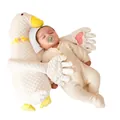 Großes weißes Gänse-Beruhigungskissen mit weichen Flügeln zur Schlafunterstützung für Babys - Lange Akkulaufzeit Version / Gans