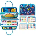 Dinosaur themed felt busy board bag for toddler early learning and skill education - Style 20; 22*28