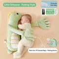 Grünes Dinosaurier-Baby-Beruhigungskissen mit automatischer Klopf-Funktion für Schlaf - Dinosaurier-Stil / PE-Partikelfüllung / Grün