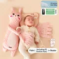 Rosa Kaninchen-Beruhigungskissen für Babys mit intelligenter Klopf-Fernbedienung - Kaninchen / PE-Partikelfüllung / Rosa