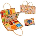 Toddler Montessori felt busy board handbag for sensory play and early skill learning. - Style 30; 22*28