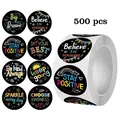 Roll of 500 colorful inspirational reward stickers for kids and students - 2.5cm / 500 Stickers/Roll