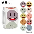 500-piece roll of 1-inch colorful smiley face reward stickers for kids and decor - C762 Style / 500 Stickers/Roll (2.5cm)
