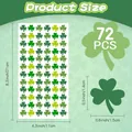 Dimensions détaillées pour le lot de 72 autocollants trèfle vert de la Saint-Patrick. - Style Trèfle (C758) / Feuille unique 11x21cm (ai-72 pièces)