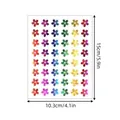Sheet of small colorful flower stickers for kids crafts and decorative scrapbooking - Flower Shape (C1068A) / 1 Sheet