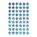 Blue holographic pixel star stickers sheet with 54 pieces for kids school rewards - 15x10cm / 1 Sheet (54 Pieces) / Blue
