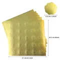 Gold embossed heart stickers dimensions display showing sheet size and sticker diameter - Gold Heart (C429) / 1 Sheet (Contains 25 Pieces)