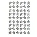 Sheet of 54 silver holographic star stickers with laser glitter effect for kids rewards - Silver