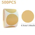 Detailweergave van 4,5 cm kraftpapier stickers op rol van 500 voor handwerk - Stijl C307C / 45mm Diameter / 500 Etiketten