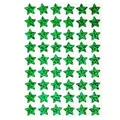 Vibrant green glitter holographic star reward stickers sheet for kids DIY crafts - Green