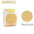 Ronde kraftpapier stickers goud 200 stuks rol 3,8 cm diameter voor cadeauverpakking - 38mm Diameter / 200 Etiketten