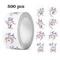 500 pieces of cartoon cat paw thank you reward stickers in a self-adhesive roll - Cartoon Cat Paw Encouragement Stickers (C100) / 2.5cm/1inch*500 Sheets