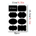 Set di 8 etichette a lavagna nere cancellabili e impermeabili per barattoli, 11x15,5cm - Mini Multiforma (C800)
