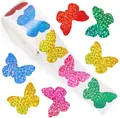 Pegatinas de mariposa con purpurina láser, 500 uds por rollo, para decoración de regalos. - Estilo Mariposa (Y214)