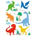 Colorful cartoon dinosaur silhouette self-adhesive wall stickers for kids room decor. - Dinosaur Style E (HY102E) / 22*30cm